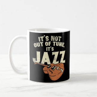 Jazzmusik elektrische Jazzgitarre und Messingmusik Kaffeetasse