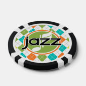 Jazzmusik; farbenfrohe Raute Pokerchips (Einzeln)