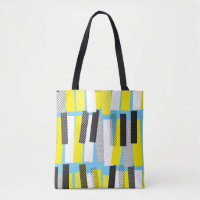 Jazzmusik, gelb-blaues geometrisches Muster.