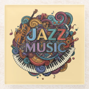 Jazzmusik Glasuntersetzer