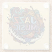 Jazzmusik Glasuntersetzer (Rückseite)