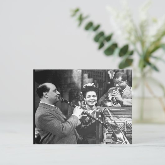 Jazzmusik im alten französischen Viertel Postkarte (Stehend Vorderseite)