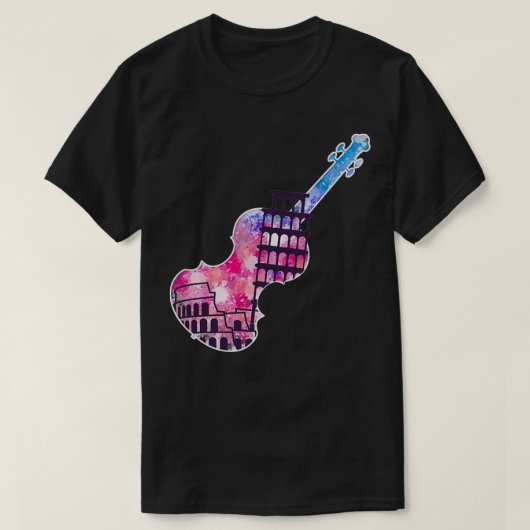 Jazzmusik und Italien T-Shirt (Design vorne)