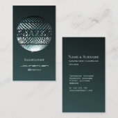 Jazzmusiker Black Business Card Visitenkarte (Vorne/Hinten)