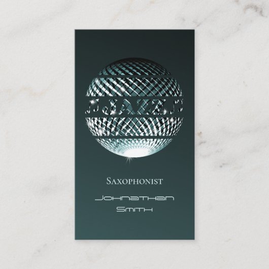Jazzmusiker Black Business Card Visitenkarte (Vorderseite)