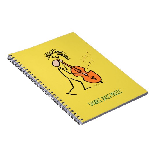 Jazzmusiker Double Bass Contrabass Player Notizblock (Rechte Seite)