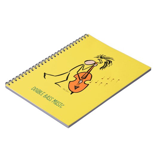 Jazzmusiker Double Bass Contrabass Player Notizblock (Linke Seite)