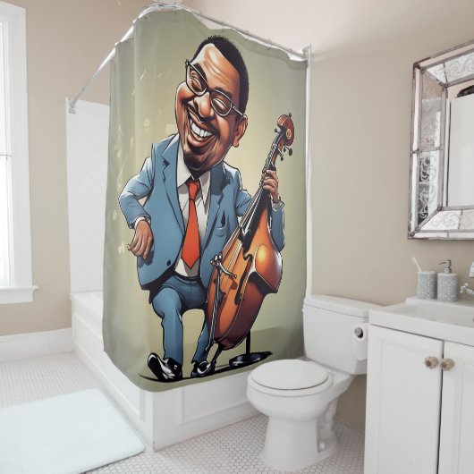 Jazzmusiker Duschvorhang (Beispiel)