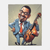 Jazzmusiker Fleecedecke (Vorderseite)