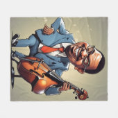 Jazzmusiker Fleecedecke (Vorderseite (Horizontal))
