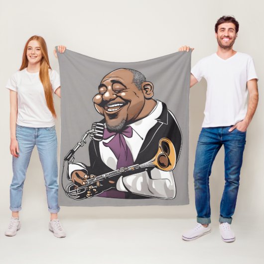 Jazzmusiker Fleecedecke (Beispiel)