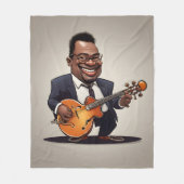 Jazzmusiker Fleecedecke (Vorderseite)