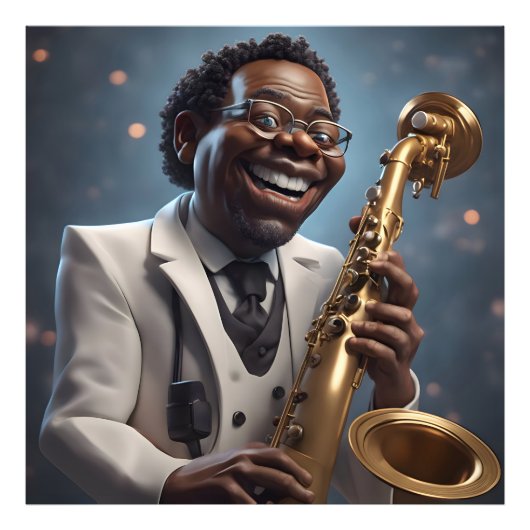 Jazzmusiker Fotodruck (Vorne)