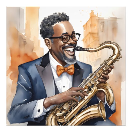 Jazzmusiker Fotodruck (Vorne)