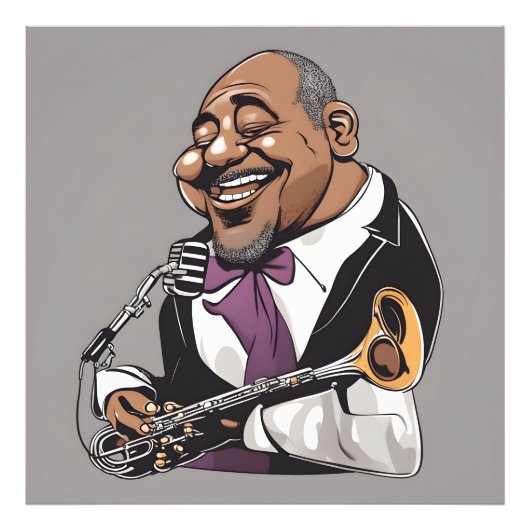 Jazzmusiker Fotodruck (Vorne)