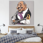 Jazzmusiker Leinwanddruck (Insitu (Schlafzimmer))