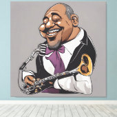 Jazzmusiker Leinwanddruck (Insitu (Holzboden))