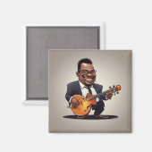 Jazzmusiker Magnet (Vorderseite/Rückseite)