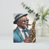 Jazzmusiker Postkarte (Stehend Vorderseite)