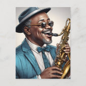 Jazzmusiker Postkarte (Vorderseite)