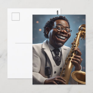 Jazzmusiker Postkarte