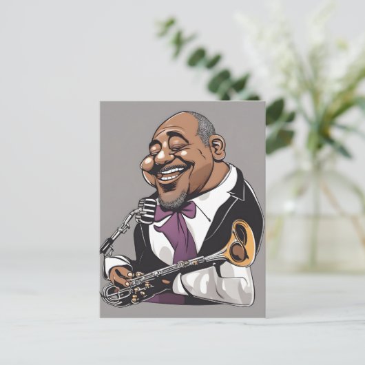Jazzmusiker Postkarte (Stehend Vorderseite)