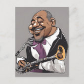 Jazzmusiker Postkarte (Vorderseite)
