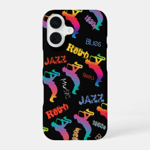 Jazzmusiker Retro Blues Musik POP ART iPhone 16 Hülle