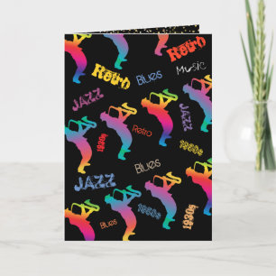 Jazzmusiker Retro-Musik Blues-Party Elektrisch Einladung