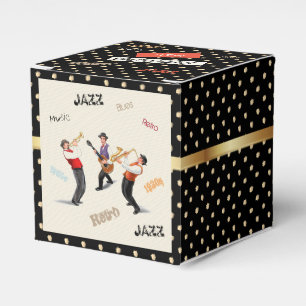 Jazzmusiker Retro-Musik Blues Vintage-Kunstmalerei Geschenkschachtel