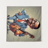 Jazzmusiker Wandteppich (Vorderseite (Horizontal))