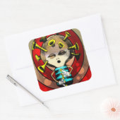 Jazzplayer 2012 quadratischer aufkleber (Umschlag)