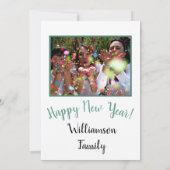 Jazz's It Up New Year Feiertagskarte (Rückseite)