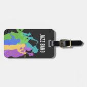 Jazzspieler, Jazzabendfest, Konfitüre, Konzert Gepäckanhänger (Vorderseite horizontal)