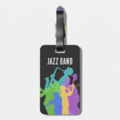 Jazzspieler, Jazzabendfest, Konfitüre, Konzert Gepäckanhänger (Rückseite vertikal)