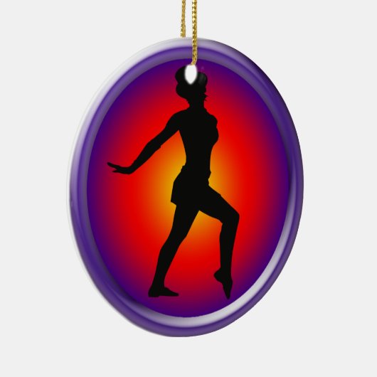 Jazztänzer in der Pose Keramik Ornament (Rechts)