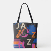Jazzthema Saxophon Musik Tasche (Rückseite)