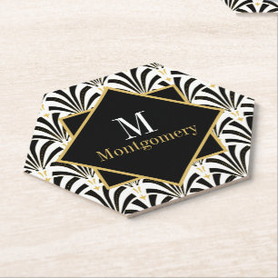 Jazzy 20er Jahre Art Deco Palmettos Geometric Untersetzer