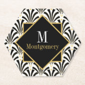 Jazzy 20er Jahre Art Deco Palmettos Geometric Untersetzer (Vorderseite)