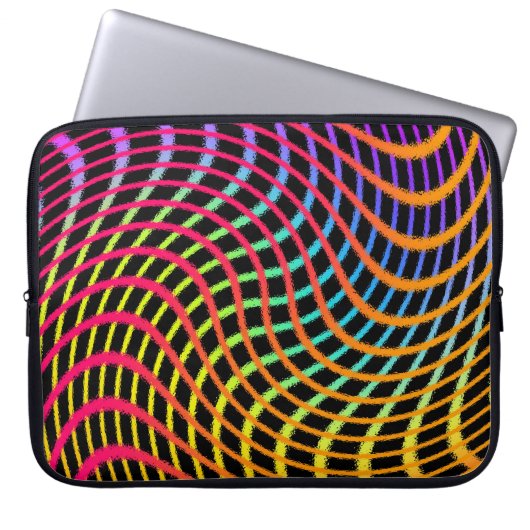 Jazzy Abstract Art Colorful Artsy Laptop Cover (Vorderseite)