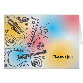 JAZZY Bar Bar Mitzvah Danke-Karte