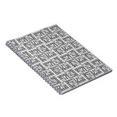 Jazzy Black and White Music Notebook Notizblock (Rechte Seite)