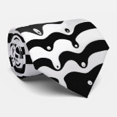Jazzy Black & White Melting Zebra Streifen Krawatte (Gerollt)