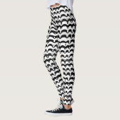 Jazzy Black & White Melting Zebra Streifen Leggings (Links)