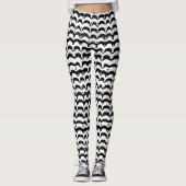 Jazzy Black & White Melting Zebra Streifen Leggings (Vorderseite)