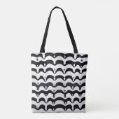 Jazzy Black & White Melting Zebra Streifen Tasche (Rückseite)