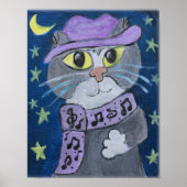 Jazzy Cat Folk Art Poster (Vorne)