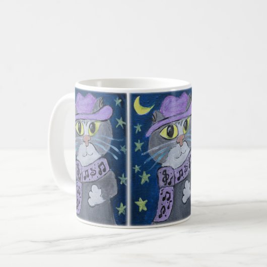 Jazzy Cat Painting Kaffeetasse (Vorderseite Links)