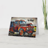 Jazzy Classic Funky Truck Vatertag Card Karte (Vorderseite)