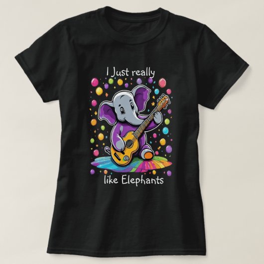 Jazzy Elephant Serenade Birthday T-Shirt (Design vorne)